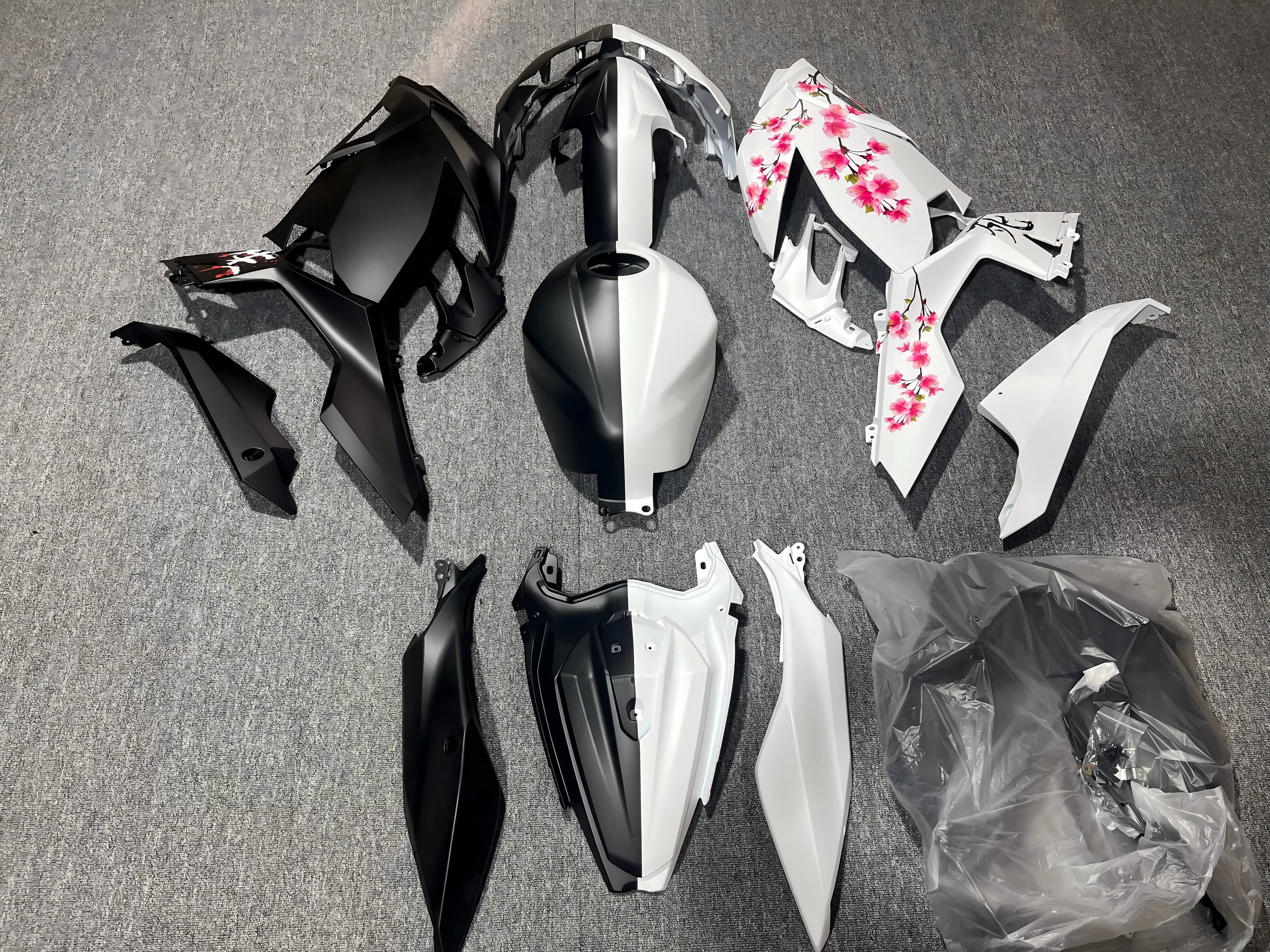 Injection  for Kawasaki NINJA 400 2018 Cherry Blossom Printmaking   Abs Plastic Motorcycle Bodywork Motorcycle Fairing Kit