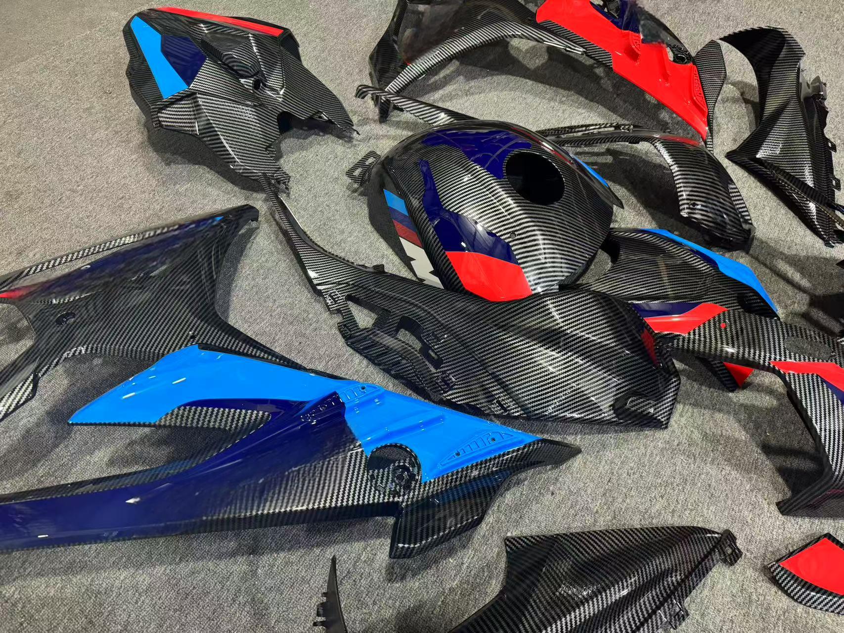 Carbon Fiber Spray Painting Motorcycle Fairing  ABS Injection Plastic for BMW S1000RR 2019 2020 2021 2022 2023 2024  Fairing Kit