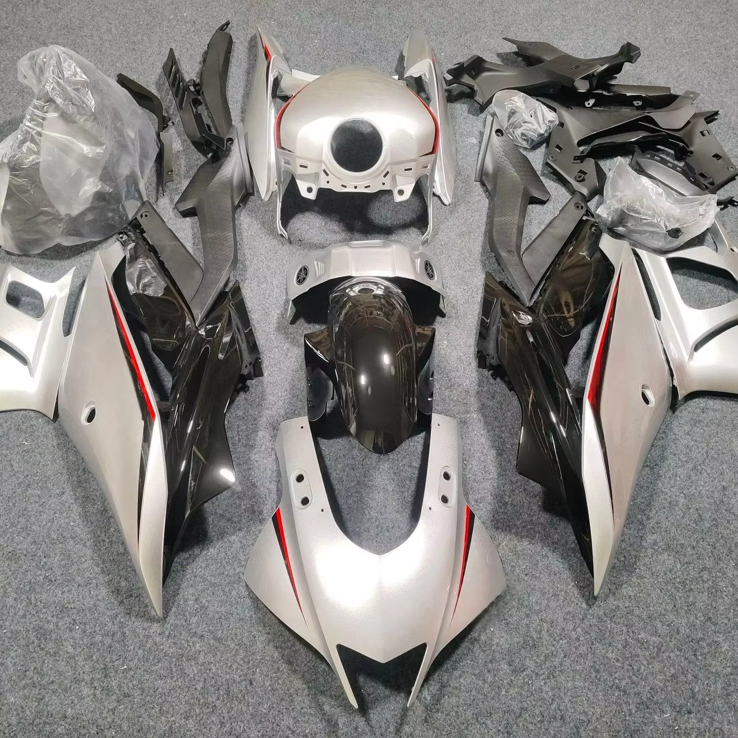 ABS Plastic Injection Motorcycle Fairings Kit Bodywork Frame Sets Compatible with YAMAHA YZF R3  R25  2019 2020 2021 2022 2023 Motorcycle Fairing Kit